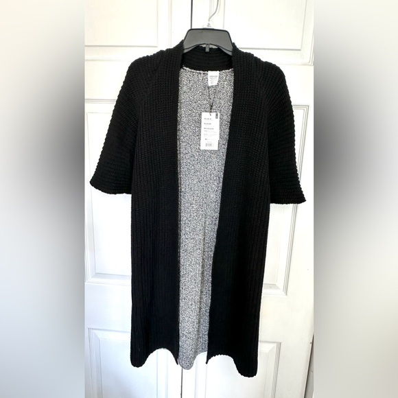 NWT Allthreads Mainstreet Black Grey Color Block Cardigan -Size Small - Picture 9 of 11